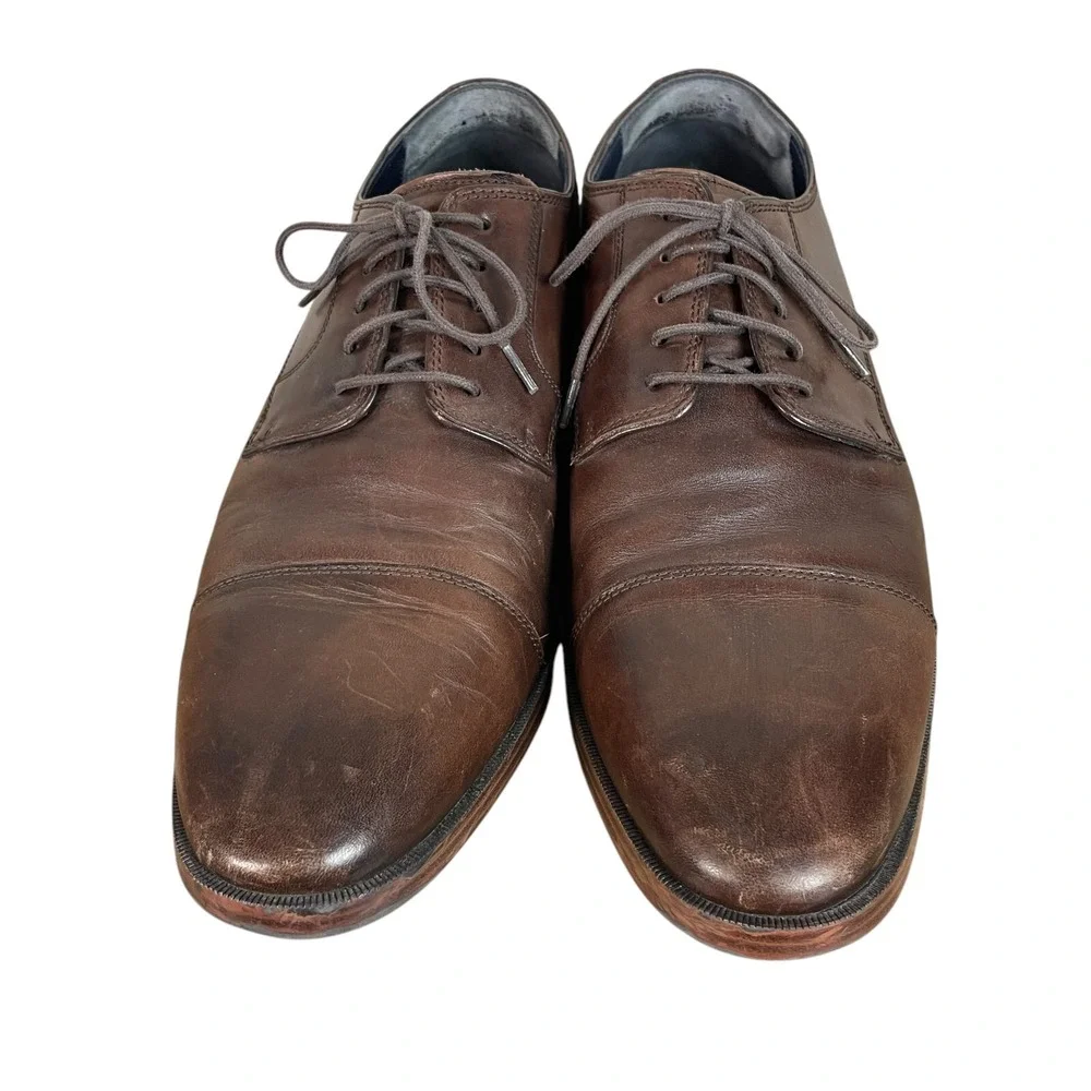 Cole Haan Mens Grand OS Warren Cap Toe Dress‎ Shoe 11.5M Brown Leather C25597